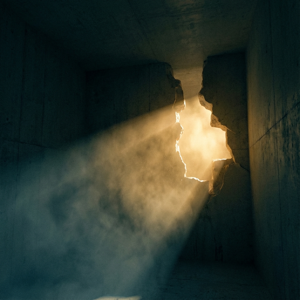 光と霧の抽象画